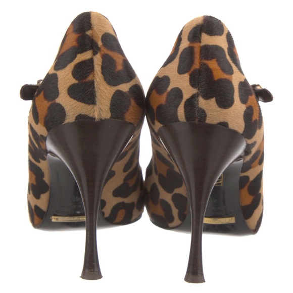 Dolce & Gabbana Animal Print Mary Jane Peep-toe Shoes - Picture 3 of 5